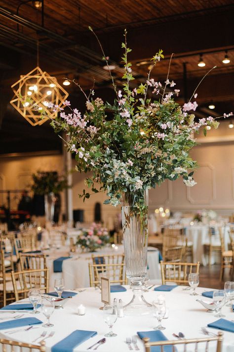 Tall Branch Centerpiece, Tall Wildflower Centerpieces, Tall Wedding Table Centerpieces, Tall Centerpiece Wedding, Reception Flowers Centerpieces, Tree Centerpieces Wedding, Tall Vase Wedding Centerpieces, Enchanted Forest Centerpieces, Tall Flower Centerpieces