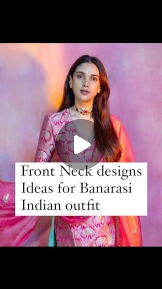 Banarasi Kurti Design, Front Neck Designs Kurti, Front Neck Designs, Save For Later, Indian Outfit, Designs Ideas, Kurti Designs, Neck Designs, Sewing