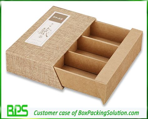 Drawer gift box with 3 dividers and special shaped closure Packaging Innovation, Tea Box Design, Pola Kotak, Professional Packaging, Paper Box Template, Drawer Boxes, Packaging Template, Branding Design Packaging, Tea Cake