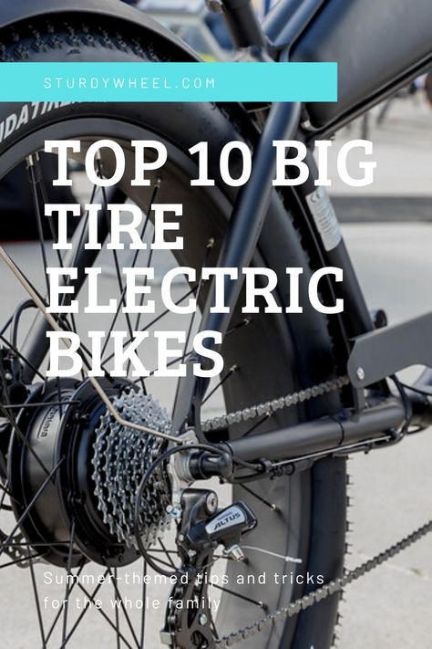 Chances are your considering a fat tire electric bike if your looking through this list. If not, maybe you should. In this post we list the top 10 Big tire electric bikes. #electricbikes #ebikes #fattire #electricbikesrule Electric Bikes For Sale, Electric Bike Motor, Best Electric Bikes, Electric Bicycles, Fat Tire Bikes, Fat Tire Electric Bike, Folding Electric Bike, Electric Mountain Bike, Hybrid Bike