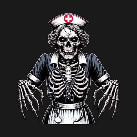 Check out this awesome 'Nurse+skeleton+dead' design on @TeePublic! Wool Animals, Music Humor, Funny Movies, Black Artists, Grim Reaper, Halloween Art, Long Hoodie, Anime Movies, Female Artists