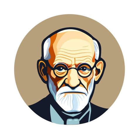 Sigmund Freud Art, Sigmund Freud, Cityscape Photos, Logo Banners, Color Background, Heart With Arrow, Flat Illustration, The Father, Marketing Design