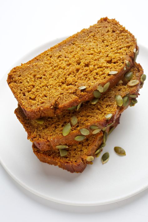 Olive Oil Pumpkin Bread from my Nourish column in the @washingtonpost Recipes For Men, Ellie Krieger, Recipes Pumpkin, Moist Pumpkin Bread, Whole Grain Flour, Whey Isolate, Pastry Flour, Olive Oils, Food Articles