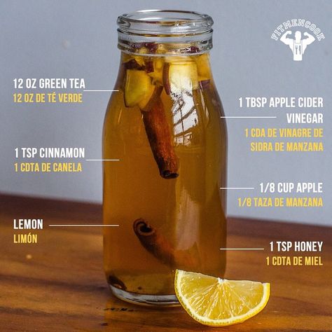 Energizing Apple Cider Green Tea! Acv Smoothie Recipes, Drinking Healthy, Acv Drink, Vinegar Drinks, Tea Drink Recipes, Apple Cider Vinegar Drink, Visual Recipes, Morning Drinks, Home Health Remedies