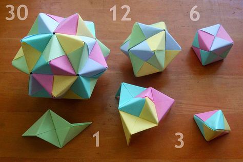 Origami Ball, Cake Creations, Geometric Art, Origami, Art