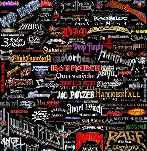 heavy and power metal by redalakchiri Power Metal Bands, Electric Light Orchestra, Paul Mccartney And Wings, Rock Band Logos, Rock Band Posters, Bad Company, Dope Music, Jimi Hendrix Experience, Metal Fan