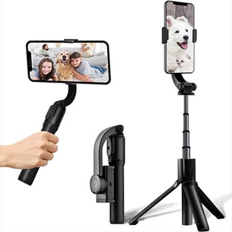 Gimbal Stabilizer for Smartphones, Portable Phone Gimbal with Wireless Remote Phone Video, Gimbal Stabilizer, Phone Tripod, Iphone Video, Bluetooth Remote, Selfie Stick, Mobile Accessories, Phone Holder, Tripod