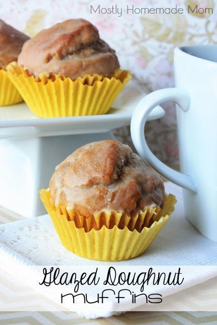 Glazed Doughnut Muffins  These delicious muffins taste just like glazed baked doughnuts - without all the hassle! Hanukkah Recipes, Glazed Doughnut, Doughnut Muffins, Baked Doughnuts, Glazed Doughnuts, Donut Muffins, Cooking Photos, Chocolate Chip Cookie Dough, A Cup Of Coffee