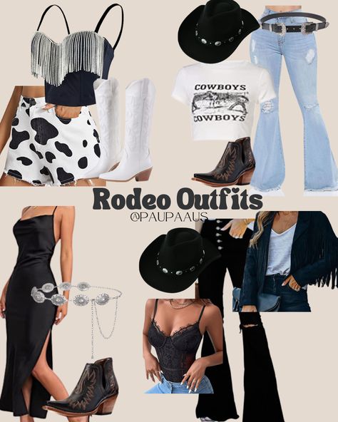 All Black Cowgirl Outfit Rodeo, Disco Rodeo Outfit, Houston Rodeo Outfits For Women, Cowboy Outfit Ideas, Black Cowgirl Outfit, Western Party Outfit, Outfit Ideas Cowgirl, Houston Rodeo Outfit, Western Concert Outfit