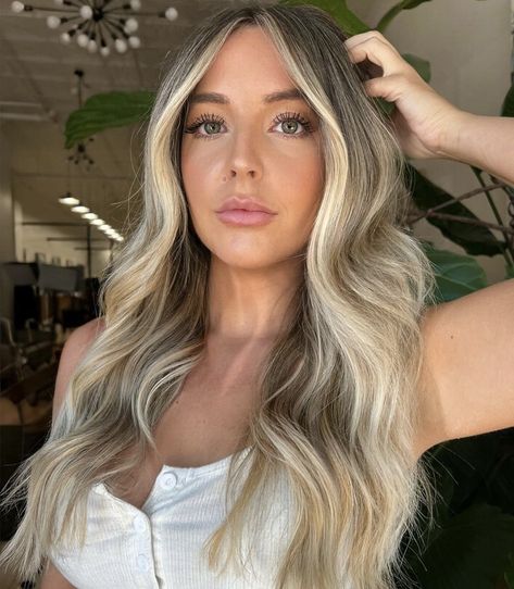 Balayage With Light Front Pieces, Beige Blonde Hair Balayage, Money Blonde, Cream Blonde Hair, Soft Blonde Hair, Beige Blonde Hair, Hair Contouring, Hair Goal, Summer Blonde Hair