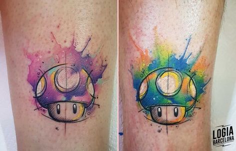 Nintendo Tattoo, Gaming Tattoo, Couple Tattoos, Mario Bros, Super Mario, Tattoos And Piercings, Tattoo Art, Body Art, Piercings