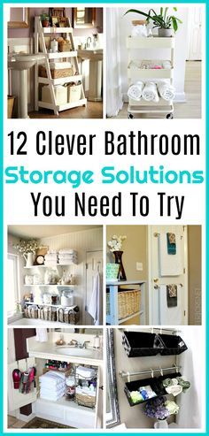 Creative Bathroom Storage, Creative Bathroom Storage Ideas, Clever Bathroom Storage, Diy Bathroom Storage Ideas, Bathroom Storage Hacks, Small Bathroom Diy, Simple Bathroom Decor, Small Bathroom Organization, Diy Bathroom Storage