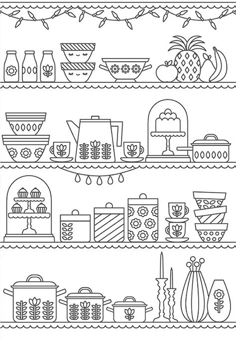 Decorative Doodles, Colouring Pages For Adults, Food Doodle, Printable Colouring Pages, Printable Colouring, Colouring Page, Free Adult Coloring Pages, Colouring Printables, Color Book