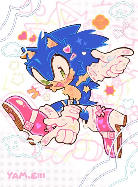 Sonic The Hedgehog Fanart, Sonic Outfit, Cute Sonic, Sonic Fanart, Sonic Funny, Sonic 3, Blue Hedgehog, Sonic Franchise, Sonic Adventure