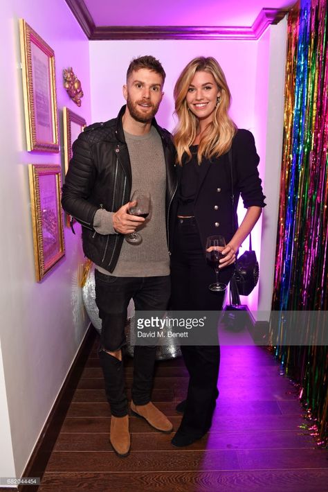 Joel Dommett (L) and Hannah Cooper attend the launch of The Curtain in Shoreditch on May 11, 2017 in London, England. Joel Dommett, Hannah Cooper, Mens Haircuts, Mens Haircuts Short, Haircuts Short, The Curtain, May 11, Haircuts For Men, London England