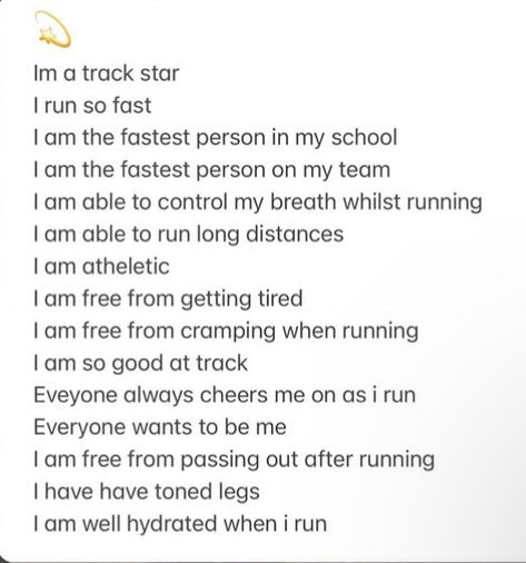 Running Affirmations, Faster Runner, Occult Science, Self Love Affirmations, Positive Self Affirmations, Write It Down, Love Affirmations, How To Run Faster, All About Me!