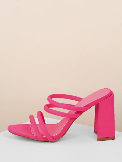 Pink Chunky Sandals, Cute Pink Synthetic Sandals, Casual Pink Chunky Platform Sandals, Neon High Heel Summer Shoes, Trendy Pink Sandals With 4-inch Heel, Fashion Slippers, Chunky Heels Sandals, Women Bags Fashion, Nine West