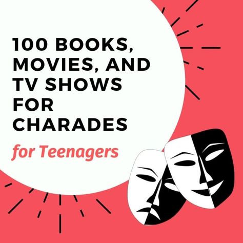 A long list of TV show, movie, and book charades ideas specifically for teenagers. Charade Ideas Funny, Teenage Games, Charades For Adults, Charades Word List, Charade Movie, Charades Ideas, Fun Games For Teenagers, Charades Words, List Of Tv Shows