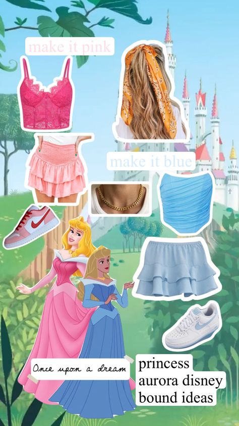 Disneybound Sleeping Beauty, Princess Aurora Disneybound, Arora Disney, Sleeping Beauty Disneybound, Aurora Disneybound, Disney Princess Inspired Outfits, Disneybound Ideas, Disney Bound Outfits Casual, Princess Inspired Outfits