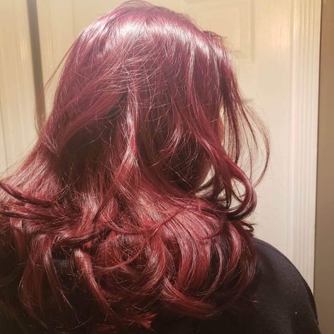 Maroon Hair Aesthetic, Curls Aesthetic, Hair In Bun, Maroon Hair, Dark Red Hair, Hair Curls, Hair Aesthetic, Hair Stylies, Hair Dye