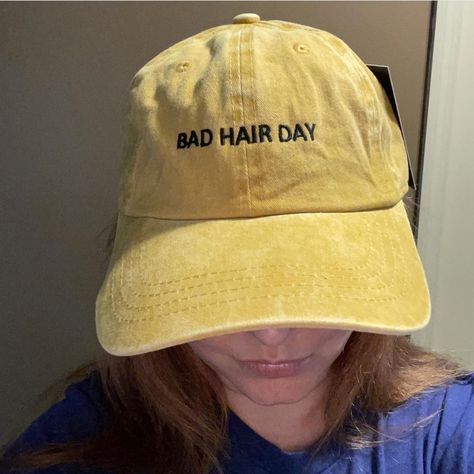 “Bad Hair Day” Mustard Ball Cap. Cover That Bad Hair Moment With A Cute Mustard Yellow Ball Cap! Olive Green Leather Jacket, Hot Pink Hat, Womens Golf Hats, Tan Hat, Vintage Bucket, Green Leather Jackets, Floppy Sun Hats, Pink Beanies, Running Hats