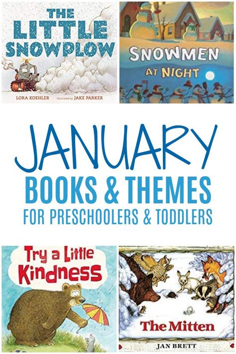 January Preschool Themes, Storytime Themes, Daycare Themes, January Books, Books For Toddlers, Storytime Crafts, January Activities, Winter Activities Preschool, Winter Books