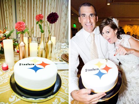 Steeler Groom's Cake Steelers Grooms Cake, Navy Blue And Gold Wedding, Rustic Wedding Diy, Grooms Cake, Wedding Diy, Future Wife, Vow Renewal, Wedding Theme, Gold Wedding