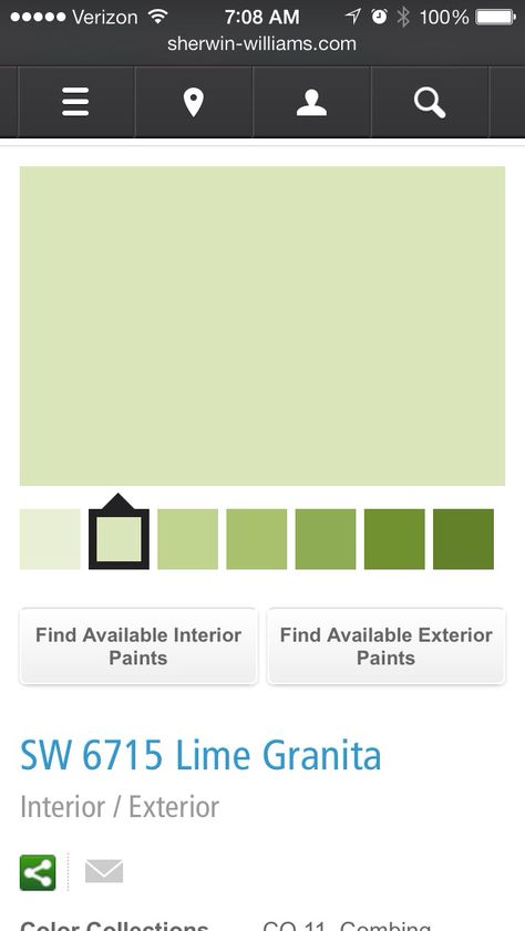 Sherwin Williams interior paint 6715 Lime Granita Lime Green House Exterior, Key Lime Paint Color, Lime Green Paint Color, Sherwin Williams Paint Colors Green, Lime Granita, Green House Paint, Green Exterior House Colors, Green House Exterior, Lime Green Walls