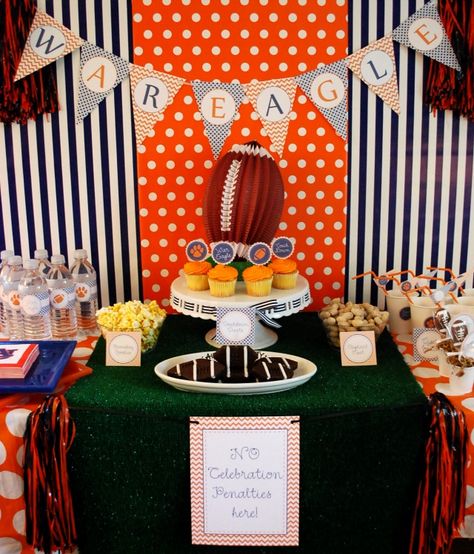 Gameday party decor! Auburn Party, Gameday Party, Auburn Football, Football Tailgate, Football Party, Tailgate Party, Grad Party, Grad Parties, Graduation Party