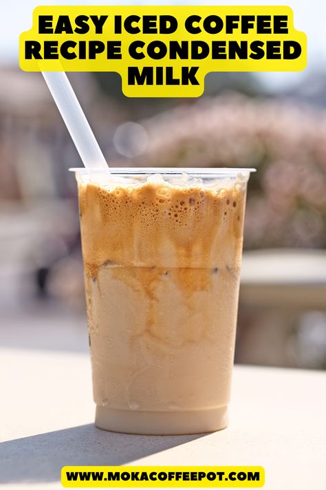 Ninja Ice Coffee Recipes, Iced Coffee Recipe With Sweetened Condensed Milk, Blended Ice Coffee Recipe, Delight Iced Coffee Recipe, Iced Coffee Condensed Milk, Coffee And Condensed Milk, Coffee With Condensed Milk Recipes, Condensed Milk In Coffee, Iced Coffee With Sweet Condensed Milk