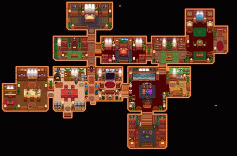 Stardew House, Stardew Farms, Stardew Valley Layout, Stardew Valley Tips, Stardew Valley Farms, Valley Game, Farm Design, Farmhouse Interior, Industrial Loft