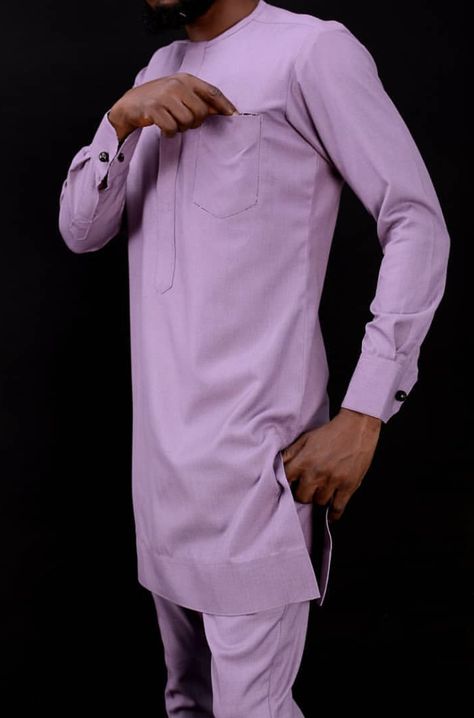 Alfarooqc Wear Kaftan For Men, African Attire For Men, African Dresses Men, African Clothing For Men, African Men Fashion, African Dresses, African Men, Lilac Color, African Attire