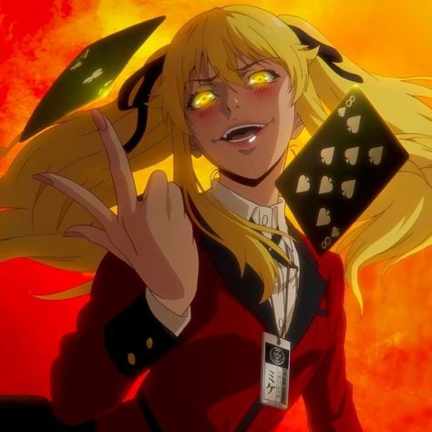 Mary Kakegurui, An Anime, Anime Character, Yellow, Red, Hair, Anime