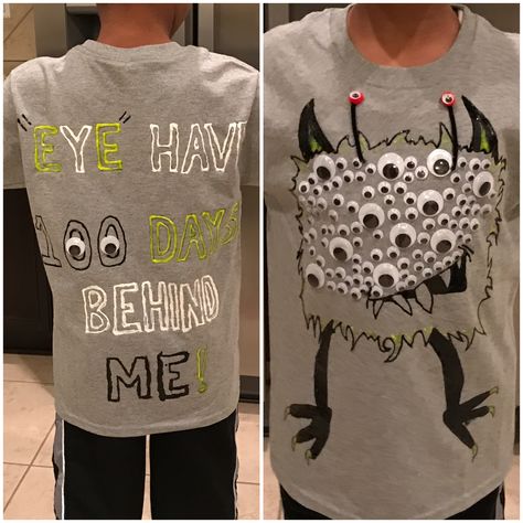 100 days of school, kindergarten 100 days, 100 day ideas, wiggly eyes 100 days shirt 100 Day Ideas, 100 Days Of School Kindergarten, 100 Days Of School Project Kindergartens, 100 Day Shirt Ideas, 100days Of School Shirt, 100 Días De Clases, 100 Days Shirt, 100th Day Of School Crafts, 100 Day Of School Project