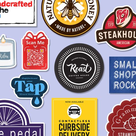 Business Stickers Logo, Ways To Use Stickers, Company Stickers, Ways To Promote Your Business, Graphic Design Portfolio Book, Promotional Stickers, Limbus Company, Sticker Design Inspiration, Work Stickers