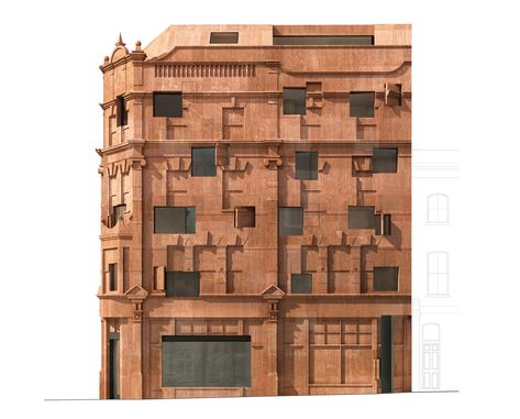 Amin Taha, Bartlett School Of Architecture, Fairytale House, Neoclassical Architecture, Architectural Drawing, Concrete Structure, Year 3, Public Building, Architecture Illustration