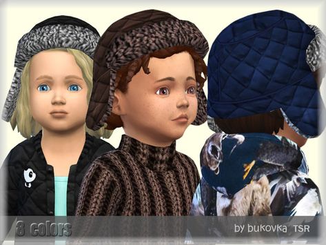 Sims 4 Cc Ushanka Hat, Ushanka Sims 4 Cc, Christmas Tights, Winter Pins, Toddler Winter, Boy Hat, Ts4 Cc, Sims 4 Toddler, Star Dress