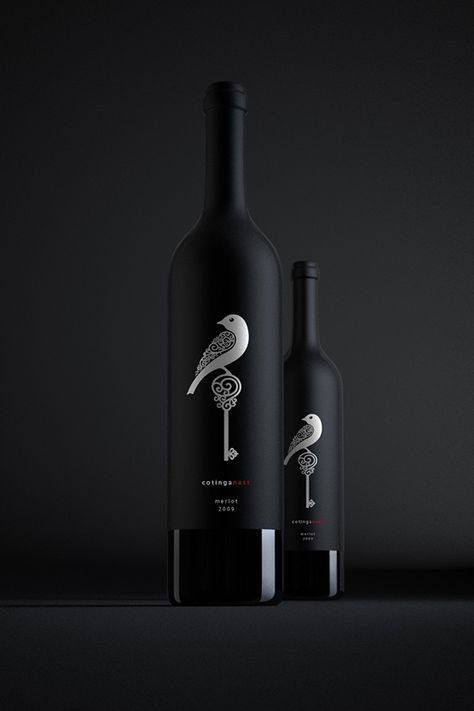 Cover design for Cotinga Nest Wine Luxury Wine Label, Black Wine Labels, Creative Wine Label, Wine Bottle Label Design, Wine Bottle Design, طابع بريدي, Bottle Label Design, Expensive Wine, Wine Label Design