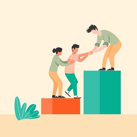 Worker helping each other for Business group vector illustration concept Social Worker Illustration, People Helping Each Other Illustration, Helping Others Illustration, Social Work Graduation Cap, Teamwork Illustration, Media Ministry, Plan Wallpaper, Helping Each Other, Friends Clipart