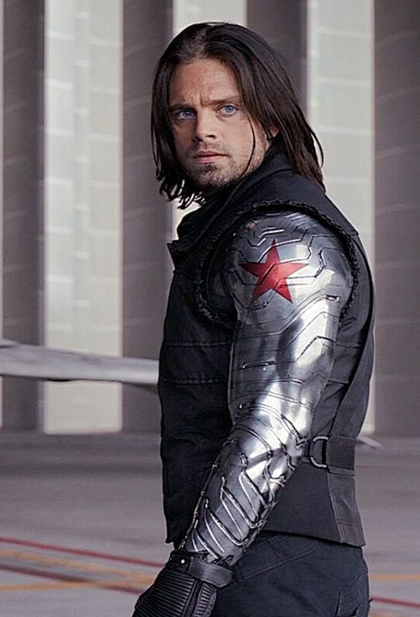 via ♥︎ wants tfatws now on Twitter: "if you hate               don’t… " The Winter Soldier, Red Star, Bucky Barnes, Winter Soldier, The Winter, Captain America, Soldier, A Man, Long Hair