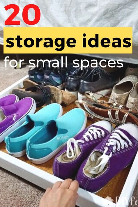 Making Storage In Small Spaces, Reclaimed Kitchen Cabinets, Storage Hacks For Small Spaces, Easy Storage Ideas, Fold Up Desk, Home Storage Hacks, Hacks For Small Spaces, Reclaimed Kitchen, Storage Ideas For Small Spaces