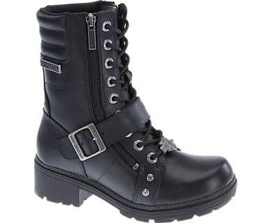 Talley Ridge - WOMEN CASUAL | Harley-Davidson Footwear Motorcycle Boot, Black Harley Davidson, Sperry Women's, Winter Leather Boots, Outfits Hombre, Lug Sole Boots, Leather Lace Up Boots, Combat Boot, Harley Davidson Women