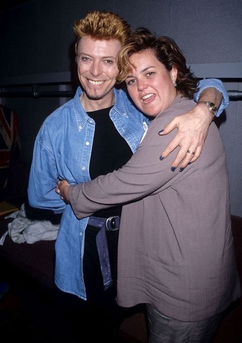 David & Rosie, NYC 1996. Bowie Earthling, David Bowie Earthling, Bowie And Iman, David Bowie Born, Iggy And The Stooges, Ian Hunter, Mott The Hoople, Mick Ronson, Rosie Odonnell