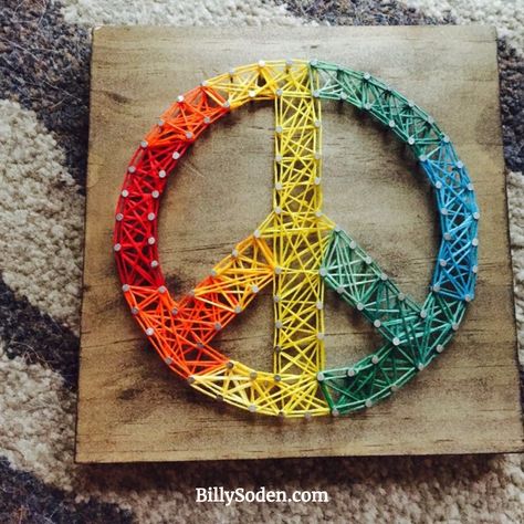 When the power of love overcomes the love of power the world will know peace. ~ Jimi Hendrix #LoveWins Reindeer Sign, Hippie Crafts, Marbles Crafts, Nail String, Peace Sign Art, String Wall Art, Nail String Art, String Art Patterns, Quotes For Success