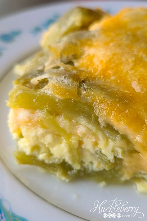 Grandma Coco's Chile Relleno Casserole - HUCKLEBERRY LIFE Stuffed Chili Relleno Recipe, Chile Relleno Casserole Recipe, Mexican Casseroles, Chili Relleno Casserole, Relleno Casserole, Chile Relleno Casserole, Green Chili Recipes, Chili Relleno, Mexican Casserole