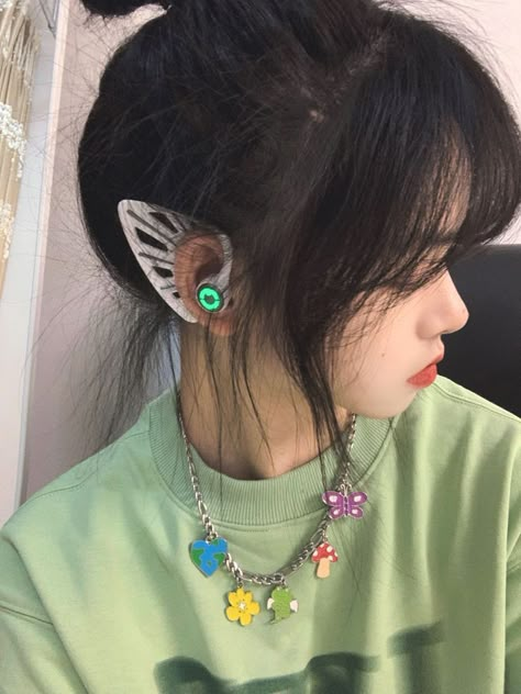 Yowu Elf Earphones, Elf Headphones, Elf Earphones, Earphones Aesthetic, Cute Headphones, Scary Dogs, Elf Ears, Headphone Accessories, Girly Jewelry