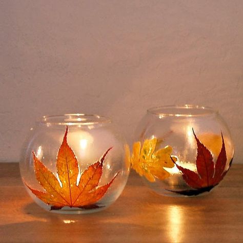 Leaf Candle, Diy Leaves, Dollar Store Diy Projects, Thanksgiving Diy, Fall Crafts Diy, Autumn Crafts, Fall Projects, Halloween Candles, Fall Leaf