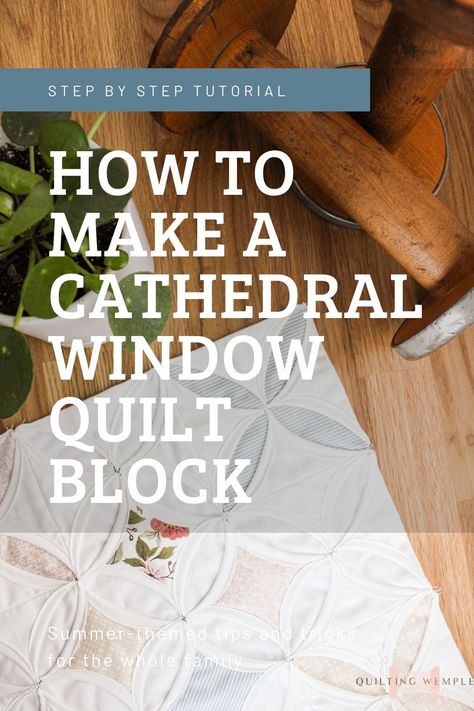 How To Make Cathedral Window Quilt Block, Cathedral Quilt Block, Faux Cathedral Window Quilt Pattern, Cathedral Quilt Tutorial, Cathedral Windows Quilt Pattern, Cathedral Window Quilt Pattern Free, Cathedral Windows Quilt, Cathedral Quilt Pattern, Cathedral Window Quilt Tutorial