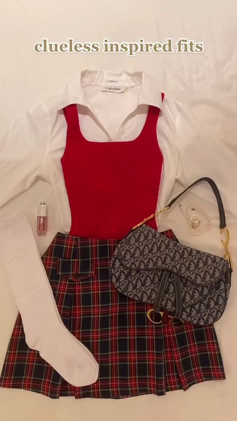 90s Inspired Outfits, Clueless Outfits, Clueless, Mode Vintage, Teen Fashion Outfits, Preppy Outfits, Cute Casual Outfits, Aesthetic Fashion, Preppy Style