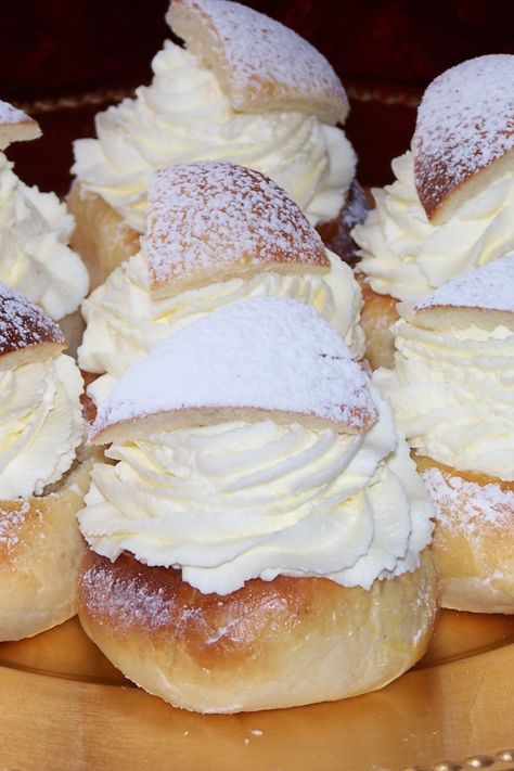 Semla Recipe, Swedish Semla, Estonian Recipes, Estonian Food, Swedish Traditions, Cinnamon Roll Dough, Shrove Tuesday, Almond Paste, Girl Problems